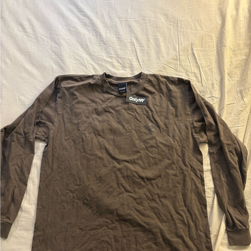 Only NY Men's Brown Long Sleeve Shirt